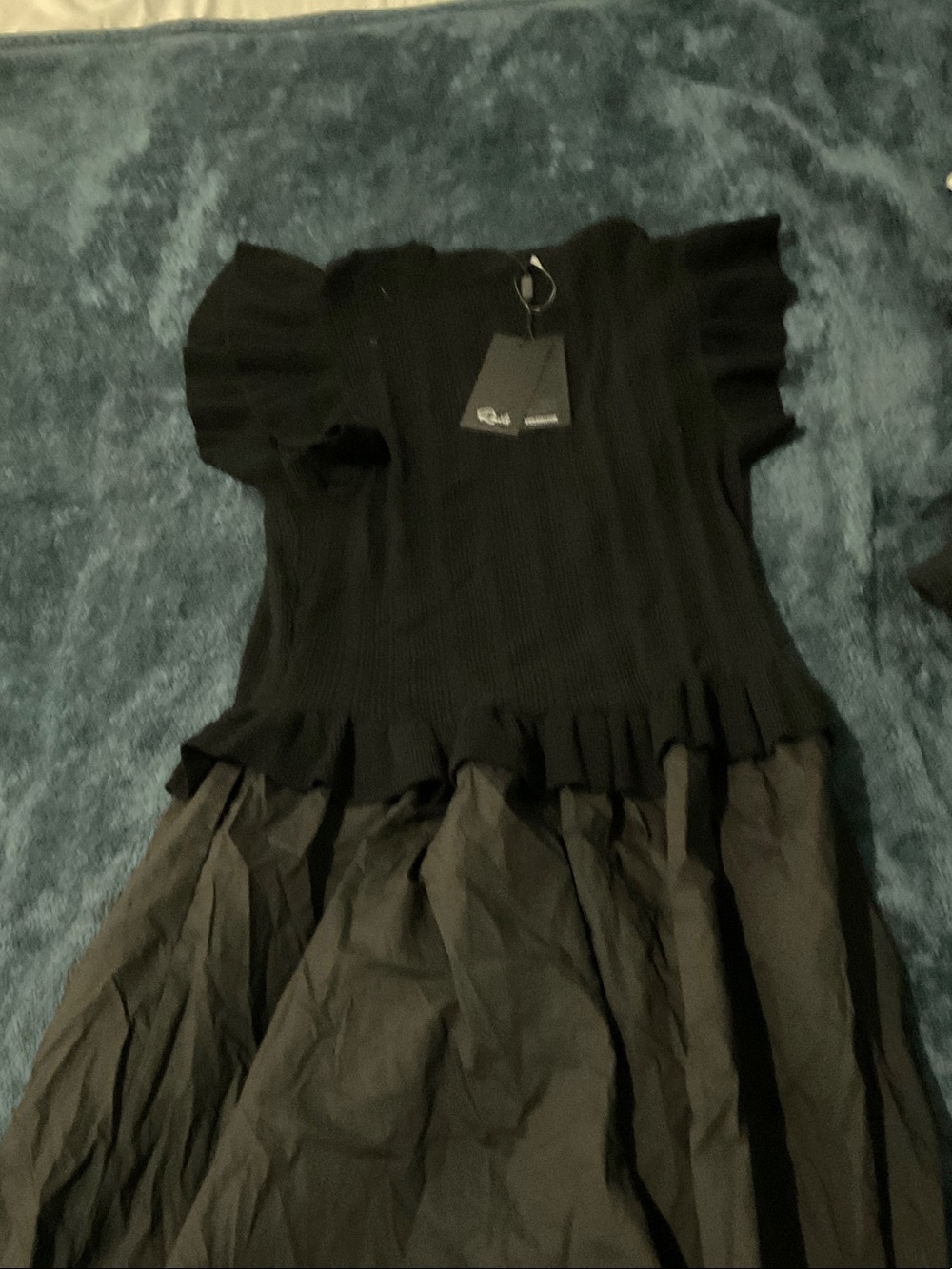 Rails Black Maxi Dress with Flutter Sleeves - Picture 2 of 3